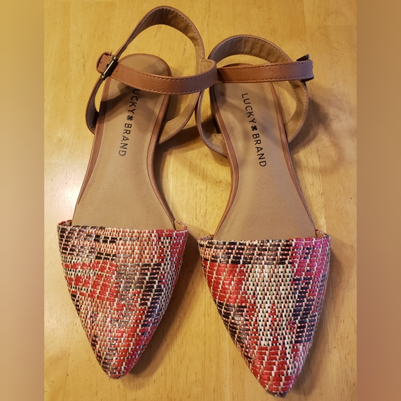 Lucky Brand Shoes - Lucky Brand Makaby Woven Striped Flat Sandals 6.5